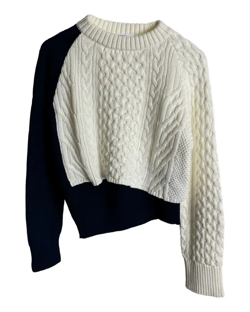 Sacai cable-knit asymmetric sweater - Weiß Weiß