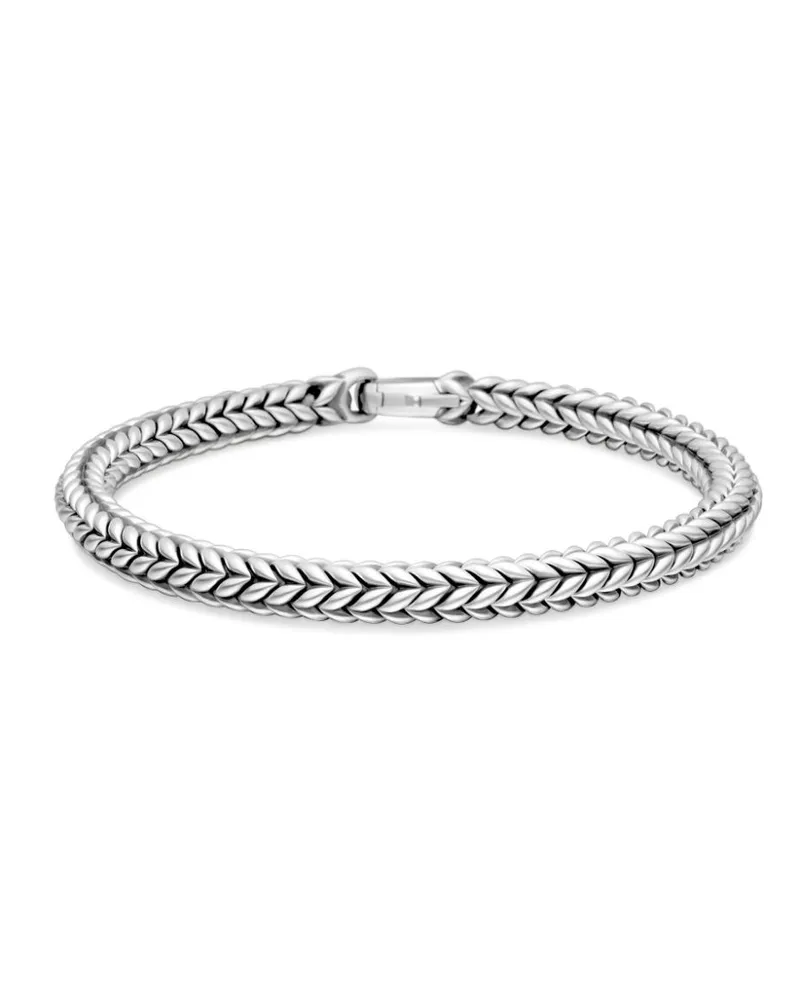 David Yurman Chevron Armband aus Sterlingsilber 6mm Silber