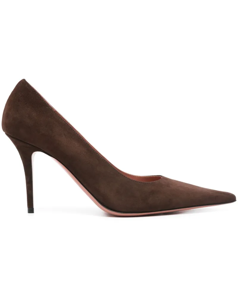Amina Muaddi Barbara Pumps 90mm - Braun Braun