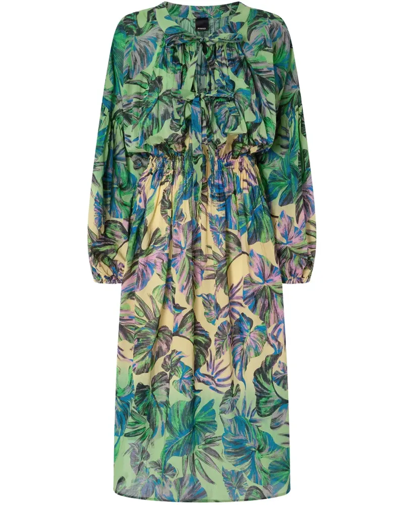 Pinko Kleid mit Blumen-Print - Grün Grün