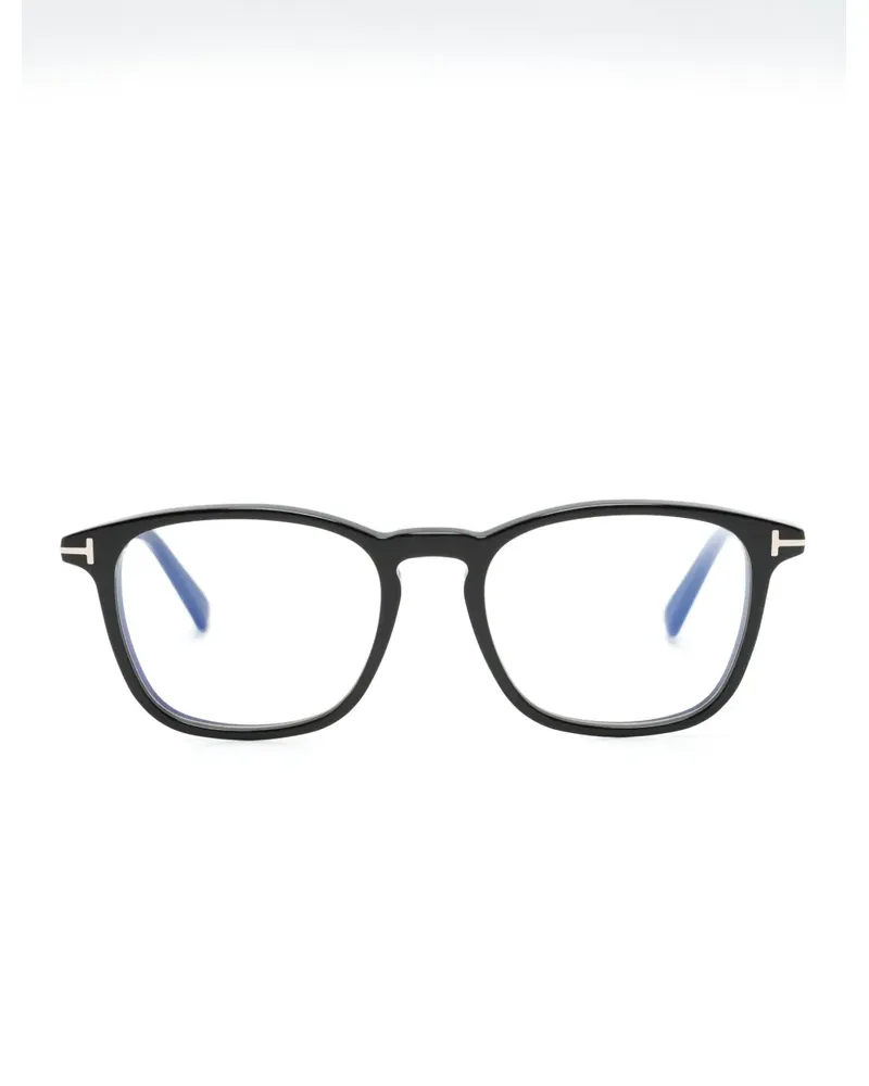 Tom Ford Runde Brille mit Lichtfilter - Schwarz Schwarz