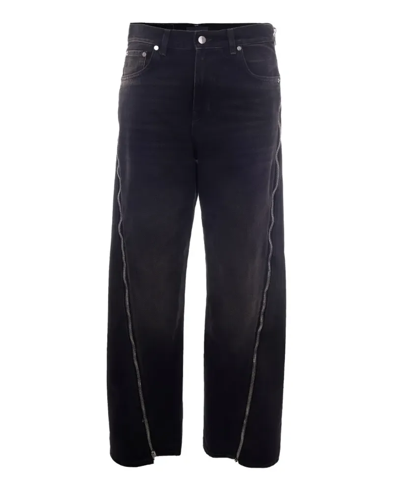 Haikure zip-detail straight-leg jeans - Schwarz Schwarz