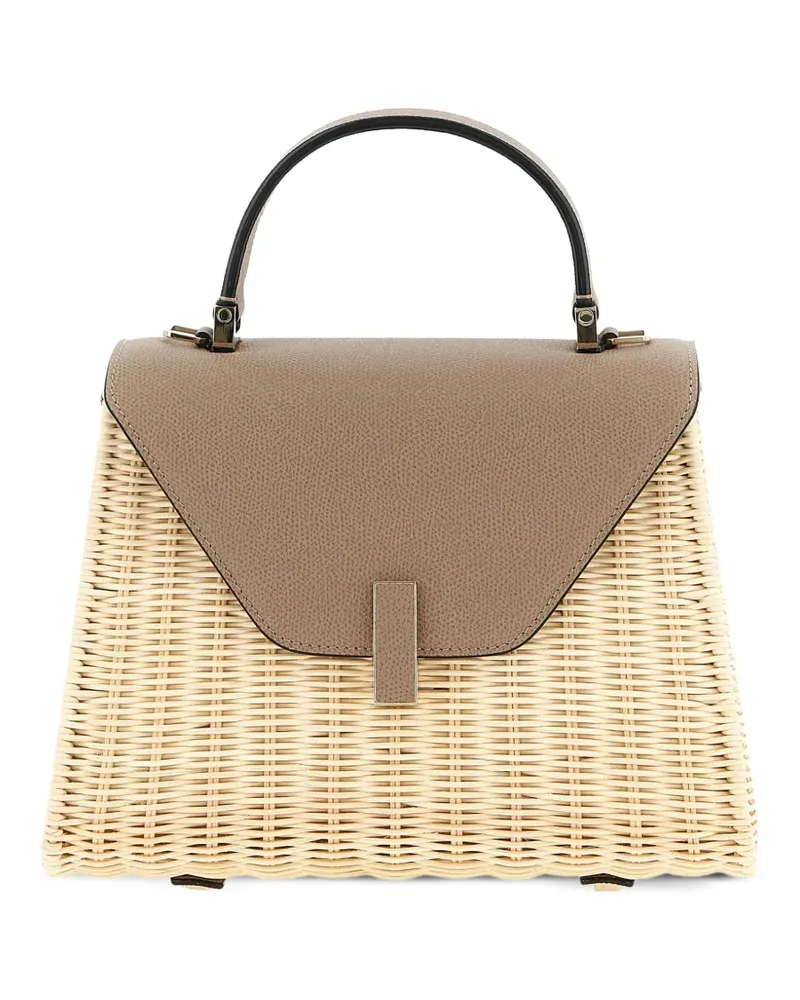 Valextra Mittelgroße Iside Vimini Handtasche mit Flechtdetail - Nude Nude