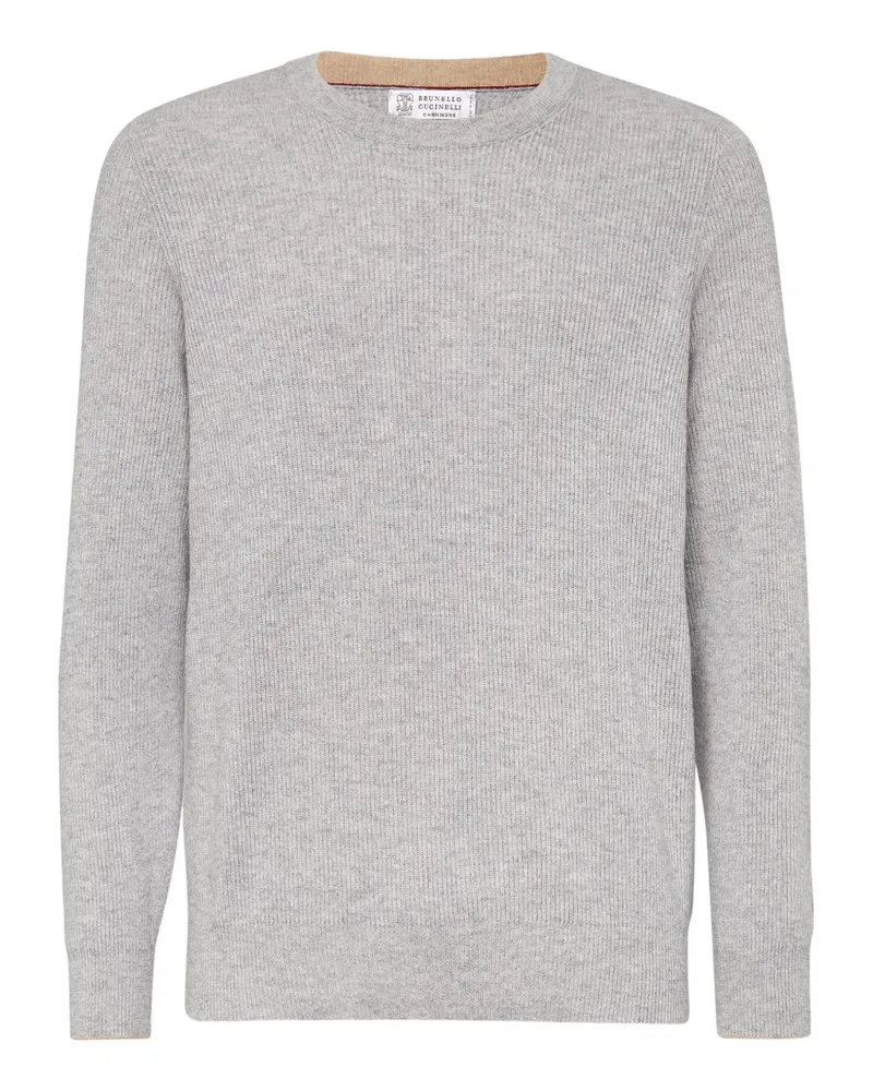 Brunello Cucinelli Gerippter Kaschmirpullover - Grau Grau