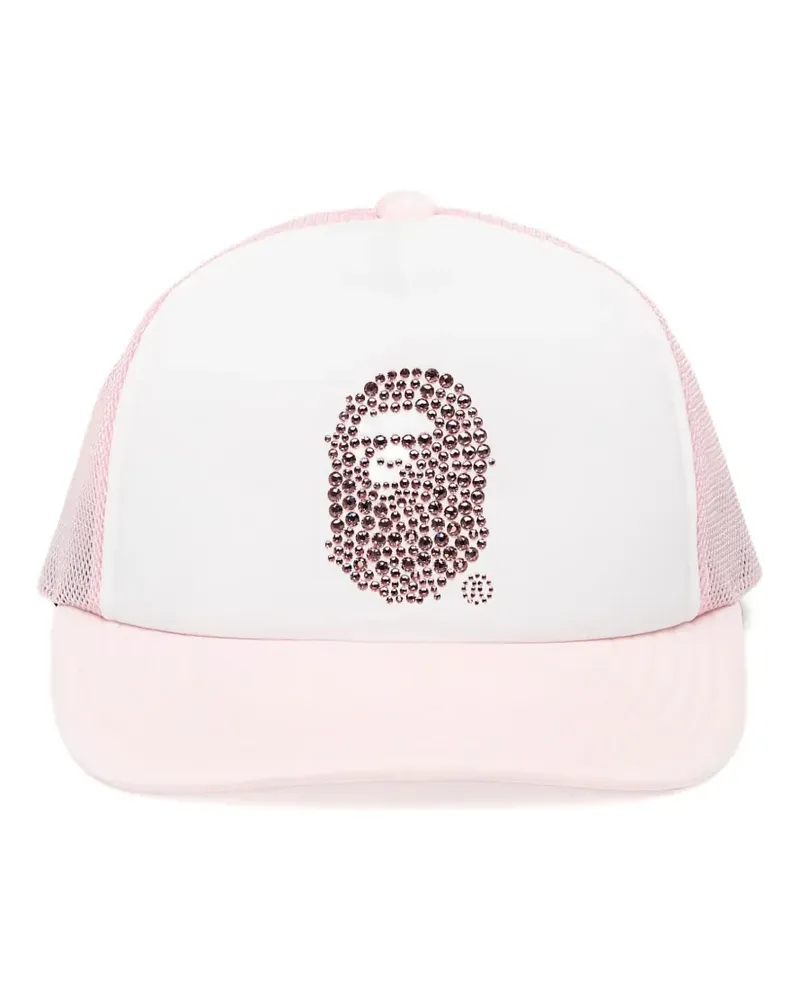 BAPE Baseballkappe mit Kristallverzierung - Rosa Rosa