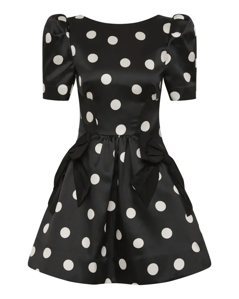 Rebecca Vallance Kurzärmeliges Bacio Minikleid - Schwarz Schwarz