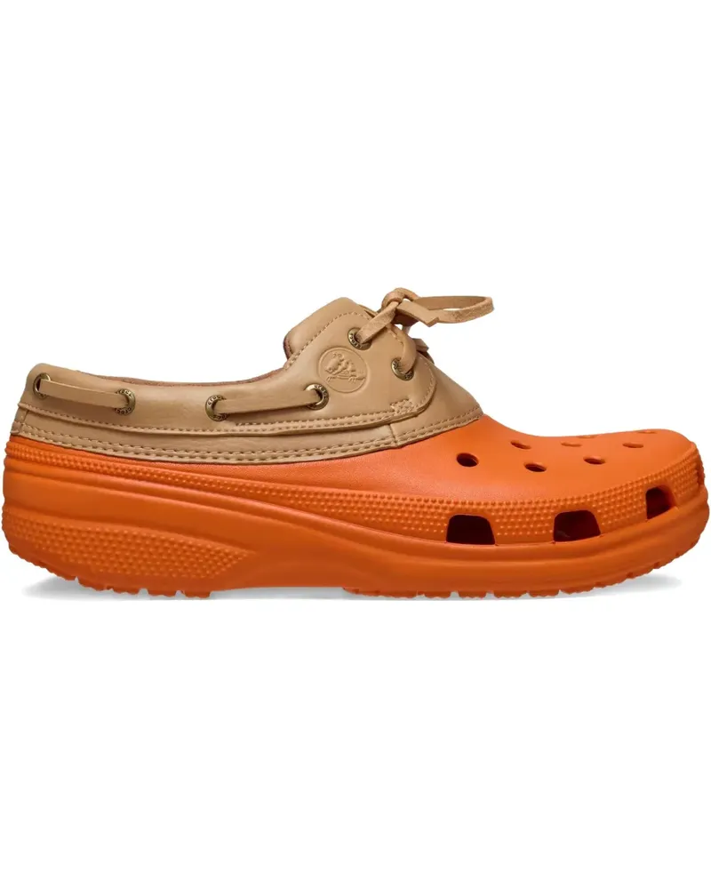 Crocs Classic Islander Boat "Koi Fish Tan" Clogs - Orange Orange