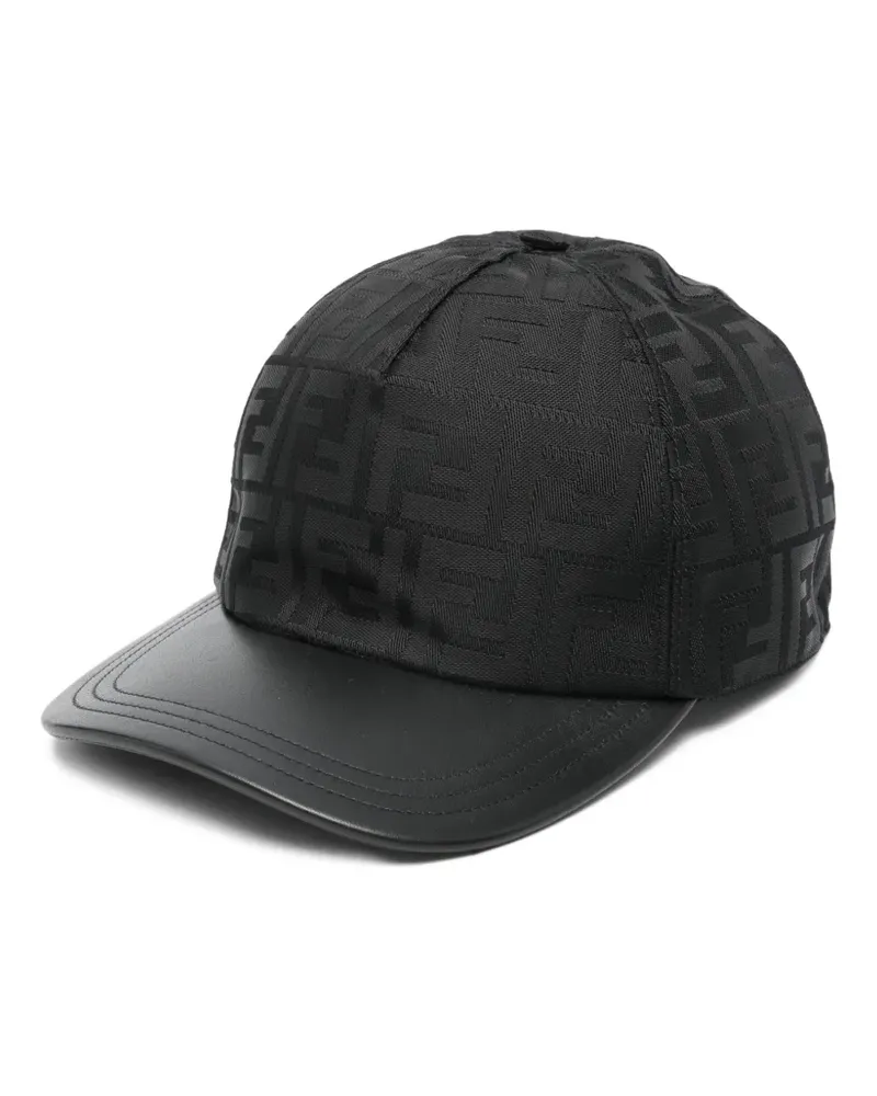 Fendi BASEBALL NYLON FF JACQUARD CAP - F0QA1 - NERO F0qa1