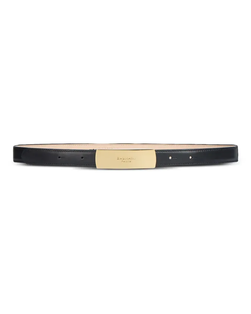 Balmain Gürtel aus glattem Leder - Blau Blau