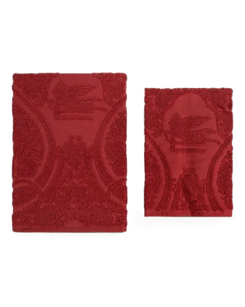 Etro Pegaso paisley towels set (set of two) - Rot Rot
