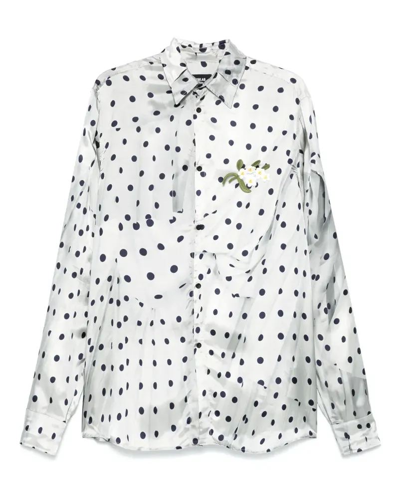 Egonlab Hemd mit Polka Dots - Blau Blau
