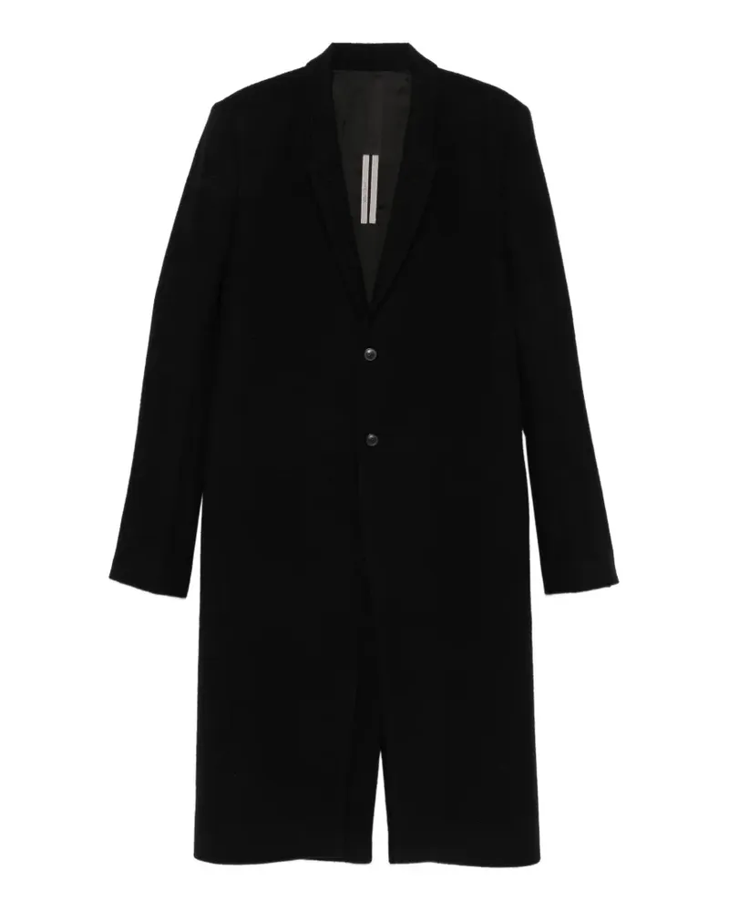 Rick Owens Einreihiger Concordian Mantel - Schwarz Schwarz