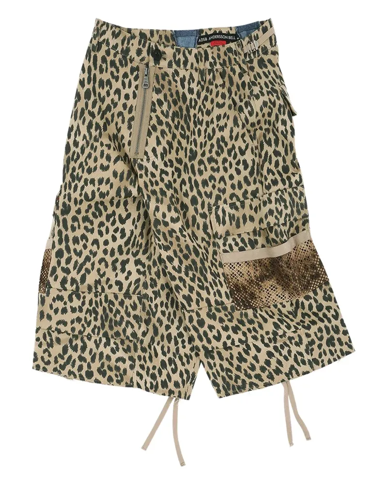 Andersson Bell Cargo-Shorts mit Leoparden-Print - Nude Nude