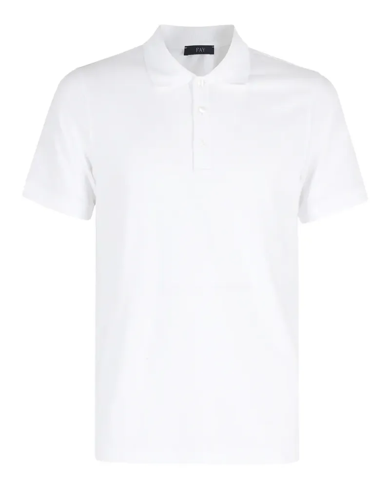 Fay Kurzärmeliges Poloshirt - Weiß Weiß