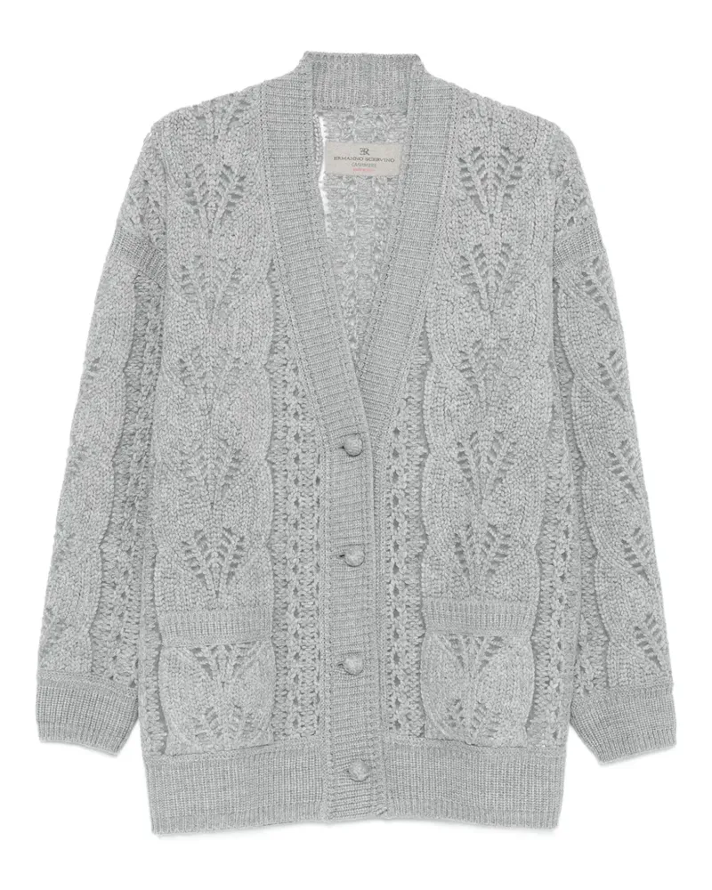 Ermanno Scervino Cardigan mit Zopfmuster - Grau Grau