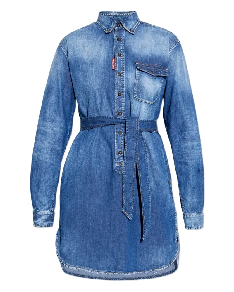 Dsquared2 Jeanskleid mit Knopfverschluss - Blau Blau
