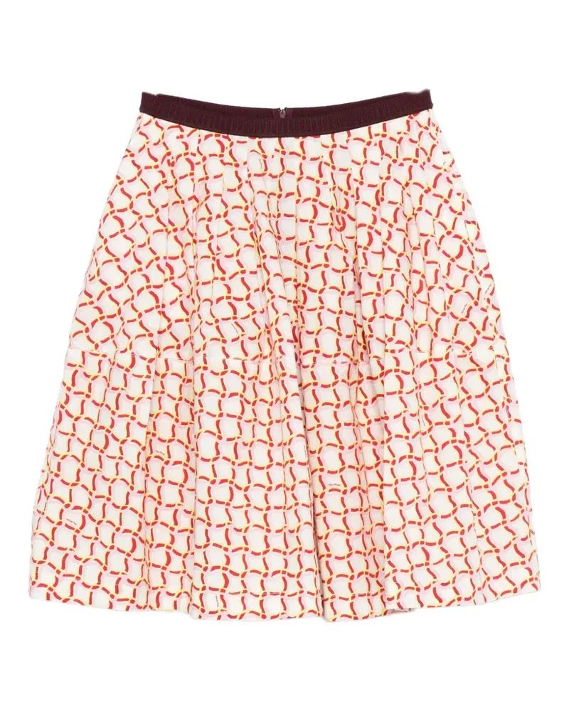 Marni geometric print skirt - Nude Nude
