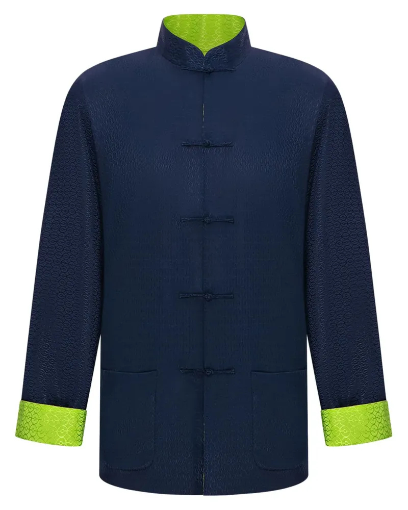 Shanghai Tang Wendbare Jacke mit Muster - Blau Blau