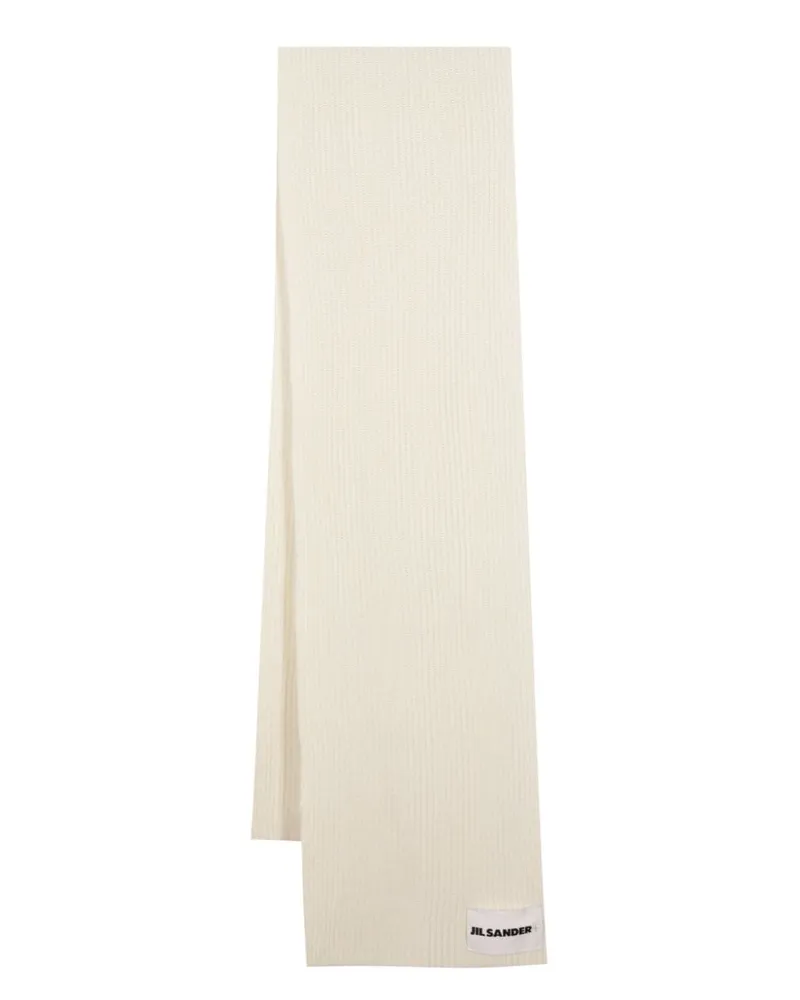 Jil Sander Schal mit Logo-Patch - Nude Nude