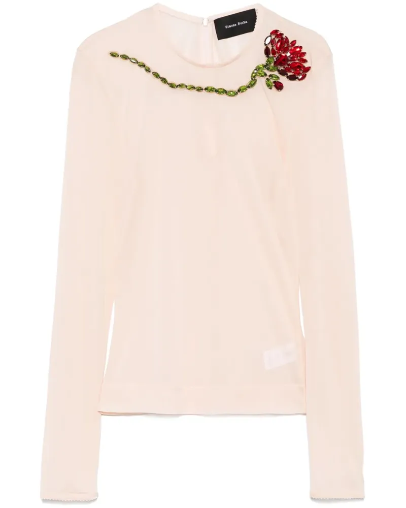 Simone Rocha Top aus Mesh - Nude Nude