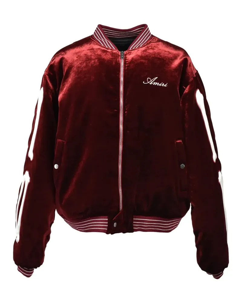 Amiri Bones velvet bomber jacket - Rot Rot