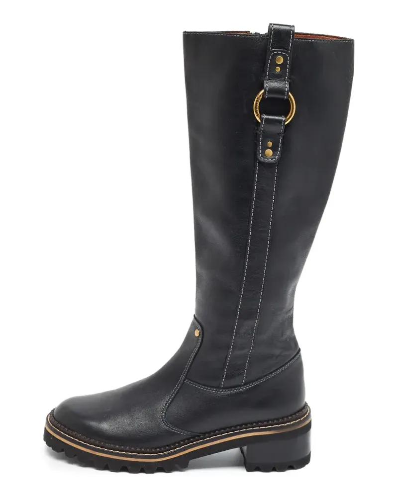 See by Chloé buckle-detail leather boots - Schwarz Schwarz