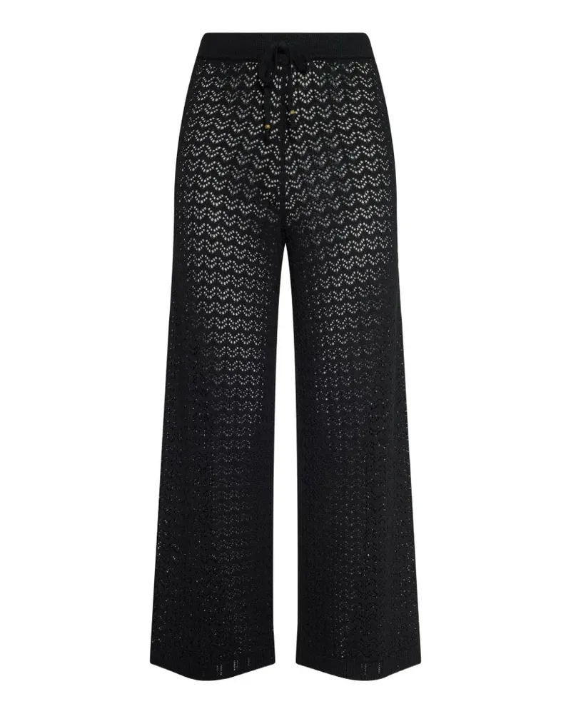 L'Agence Gaelle pointelle-knit trousers - Schwarz Schwarz