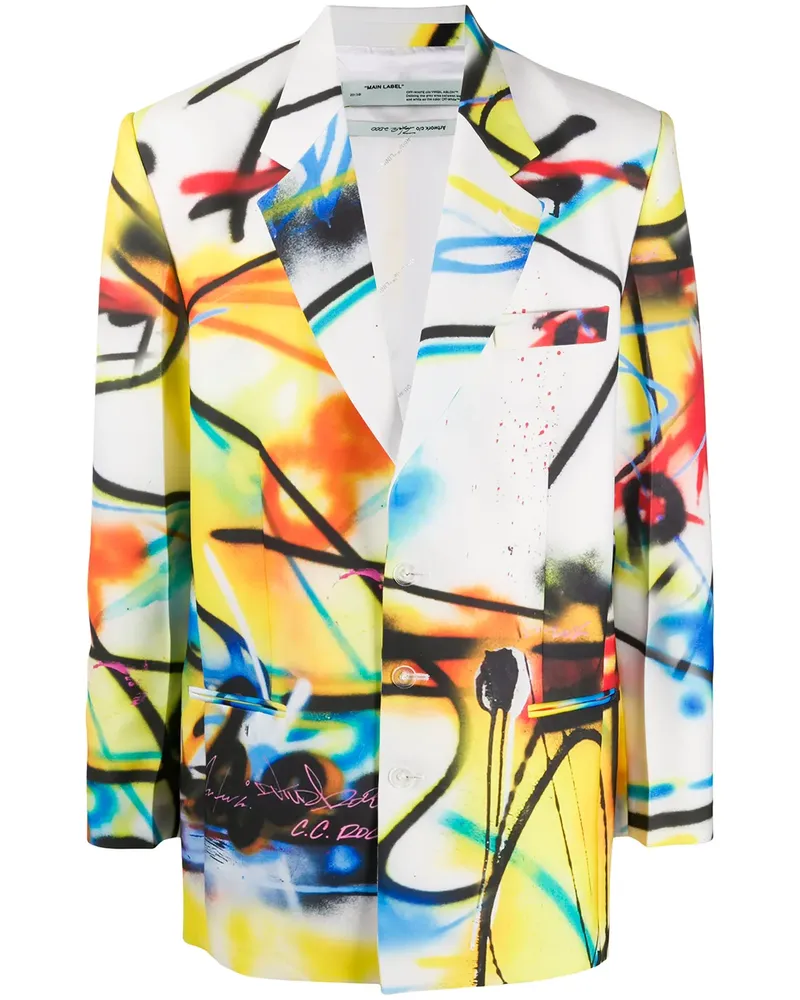 OFF-WHITE Sakko mit "Futura Spray"-Print - Weiß Weiß