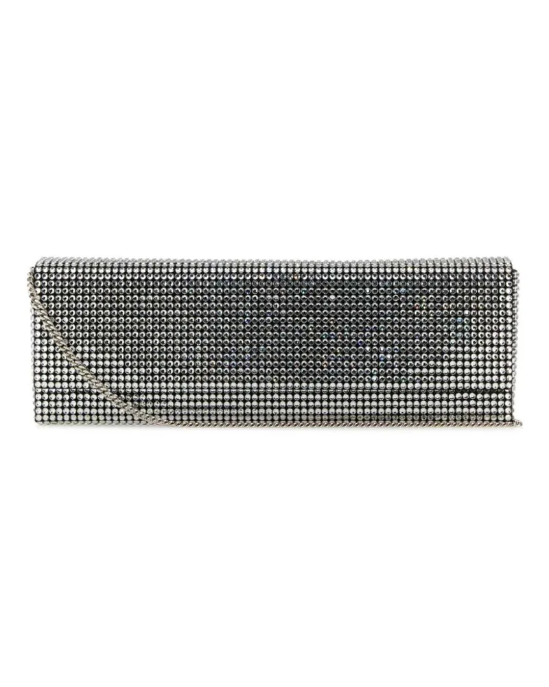 Amina Muaddi Amini Paloma Clutch - Silber Silber