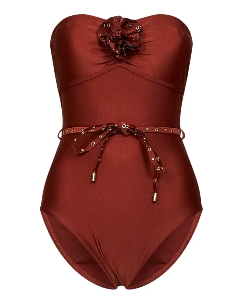 Zimmermann Indra studded flower one-piece - Braun Braun
