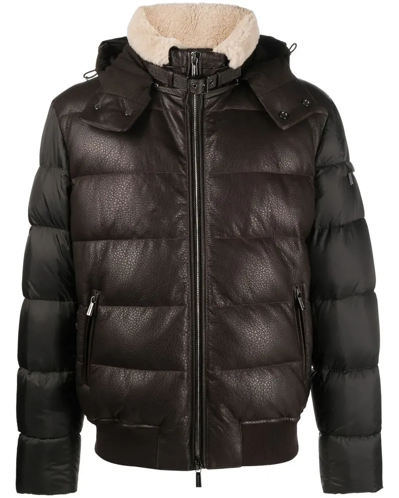 MOORER Daunenjacke mit Einsätzen - Braun Braun