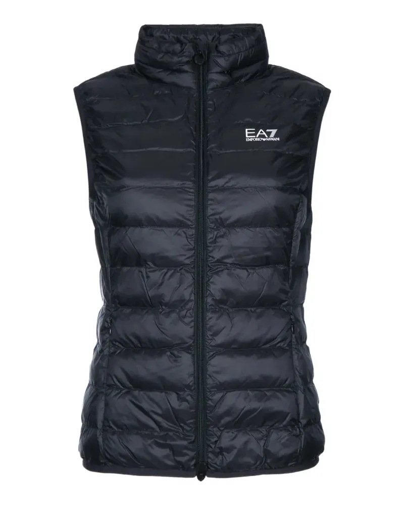 EA7 quilted logo-print gilet - Schwarz Schwarz