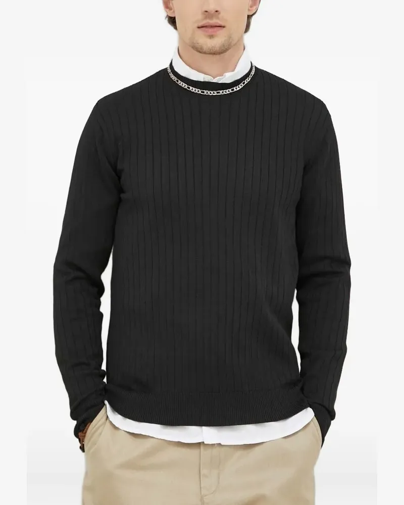 BRUUNS BAZAAR Pullover mit Rundhalsausschnitt - Schwarz Schwarz
