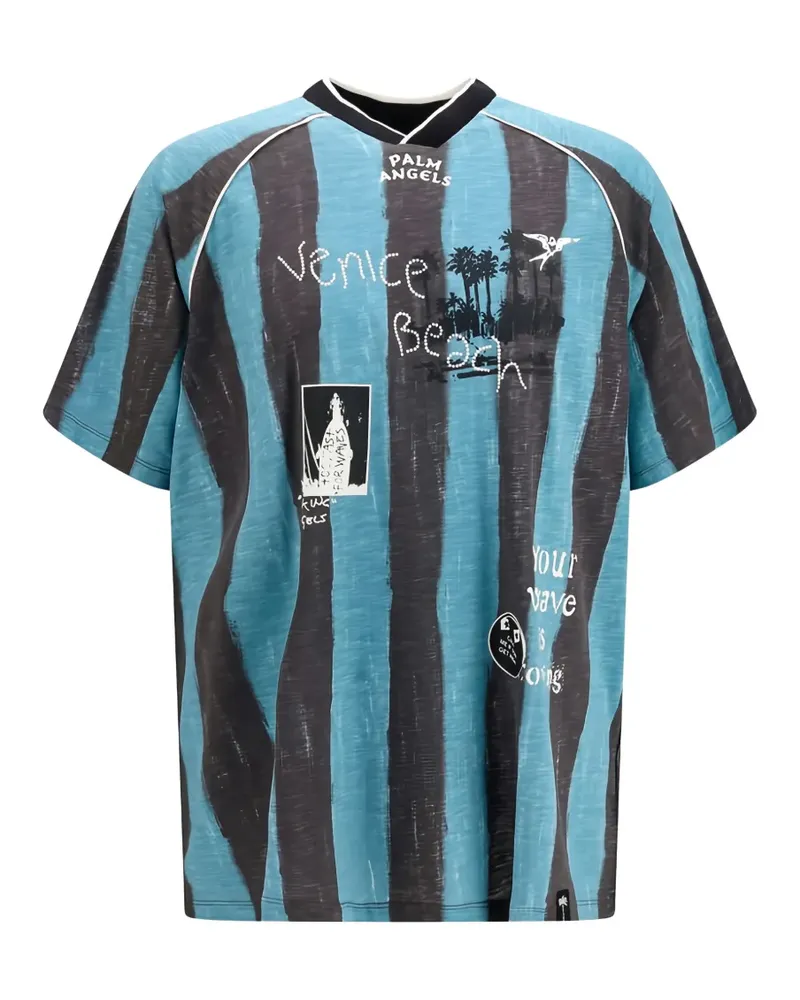 Palm Angels Soccer Cali T-shirt - Blau Blau