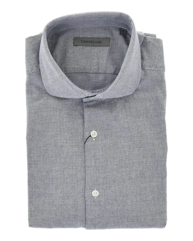Corneliani textured-finish shirt - Blau Blau