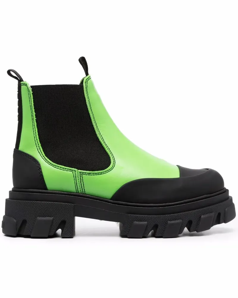 Ganni Klassische Chelsea-Boots - Grün Grün
