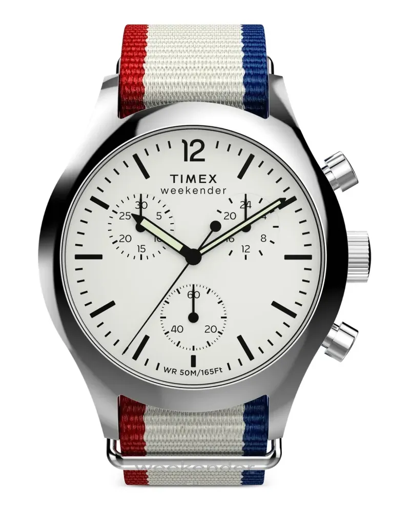 Timex Weekender New England Chronograph 40mm - Weiß Weiß