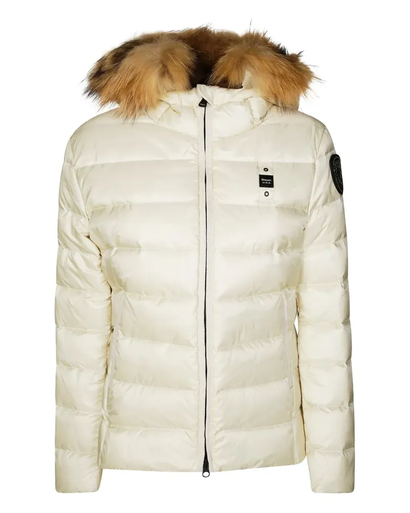 Blauer Arcadia fur-hooded puffer jacket - Nude Nude