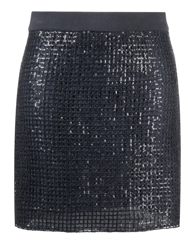 Brunello Cucinelli sequin-embellished mini skirt - Schwarz Schwarz