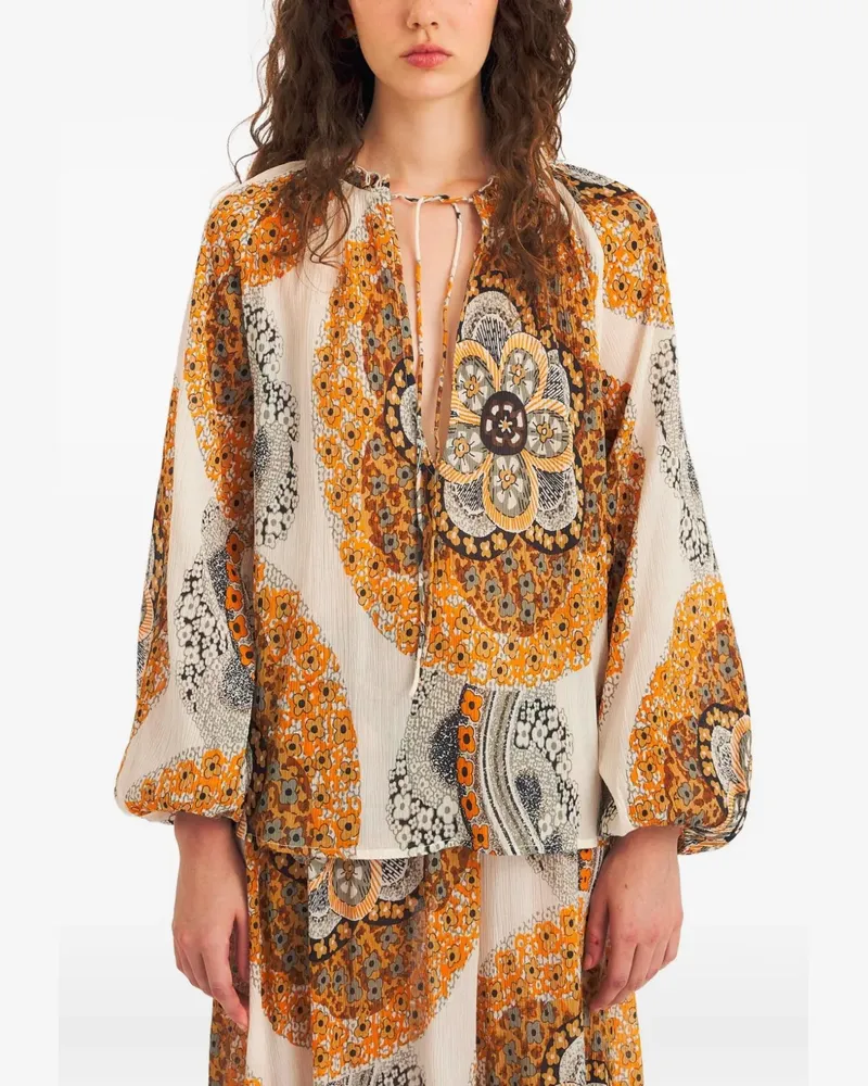 Antik Batik Lili paisley-print blouse - Braun Braun
