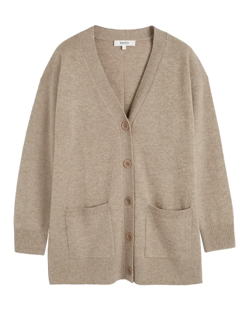 Chinti & Parker Basics Cardigan mit V-Ausschnitt - Nude Nude