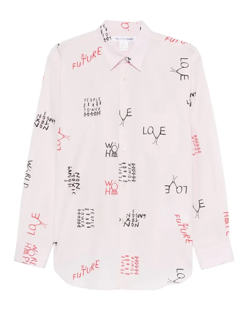 Comme des Garçons Hemd mit Buchstaben-Print - Rosa Rosa