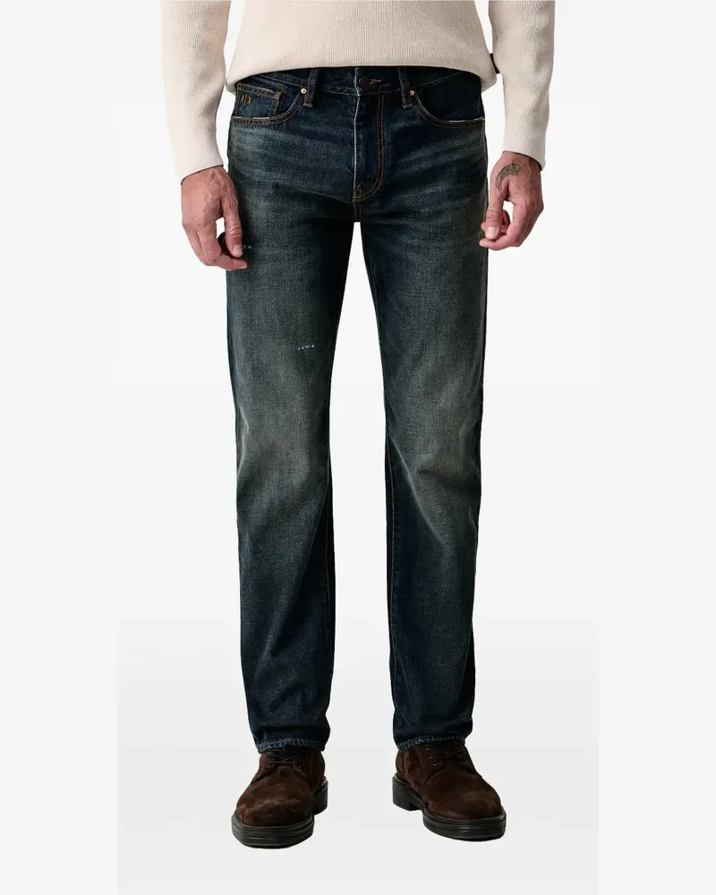 Armani Exchange Ausgeblichene Jeans mit Tragefalten - Blau Blau