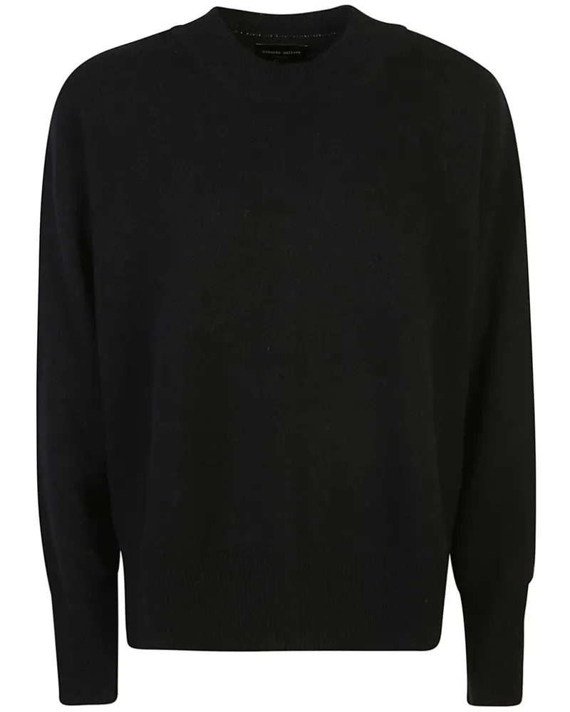 Roberto Collina Pullover aus Alkpakawolle - Schwarz Schwarz