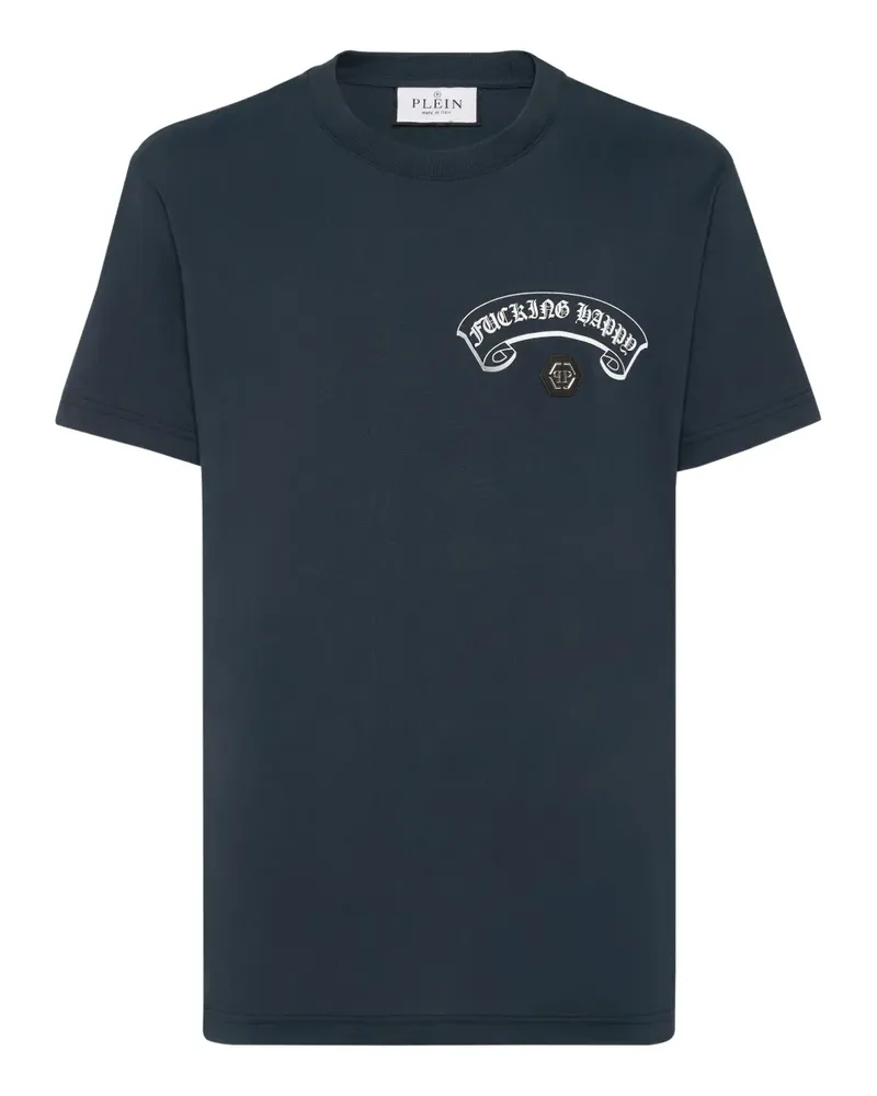 Philipp Plein T-Shirt mit rundem Ausschnitt - Blau Blau