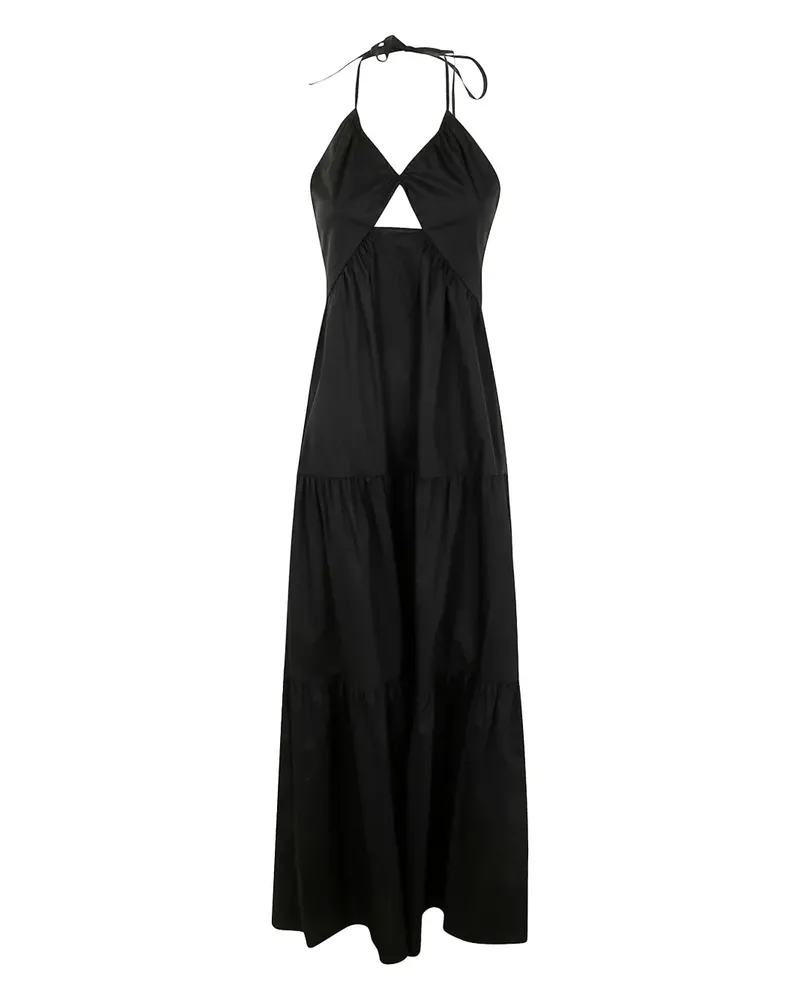 Twin-Set Maxikleid mit Cut-Outs - Schwarz Schwarz