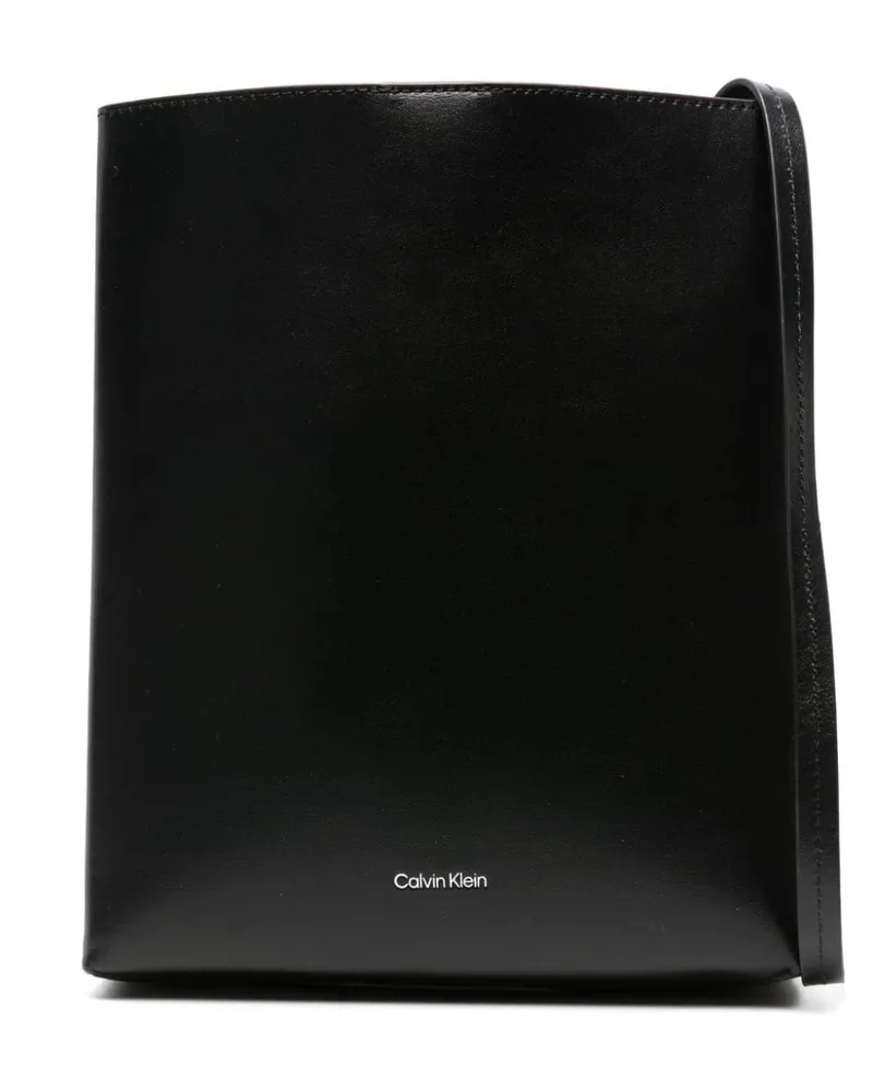 Calvin Klein Umhängetasche aus Leder - Schwarz Schwarz