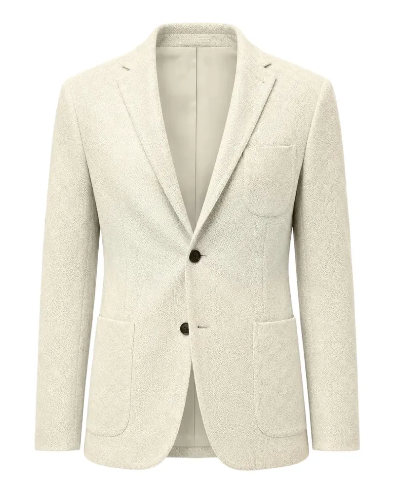 Corneliani crochet-pattern patch-pocket jacket - Nude Nude