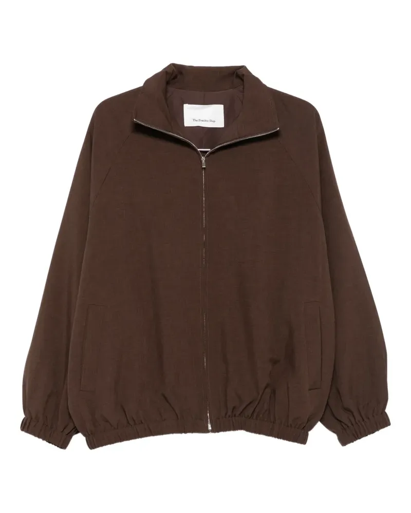 FRANKIE Shop Jacke mit elastischen Bündchen - Braun Braun