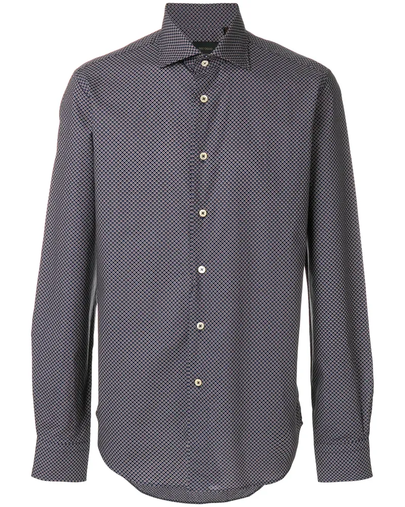 Dell'oglio Hemd mit Print - Blau Blau